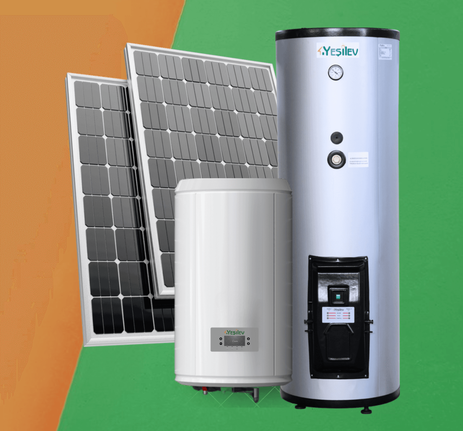 Sunboil güneş paneli ile su ısıtma sistemi - Hibrit solar termosifon